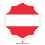 Austrian flag sticker clip art