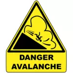 Avalanche warning sign