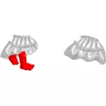 Grafica vectoriala de fusta fata cu picioare pentru avatar