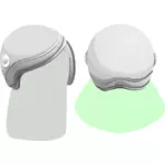 Vektortegning av avatar hjelm