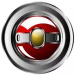 Vector clip art of shiny button