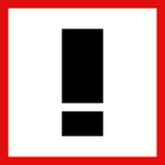 Red alert warning icon vector image