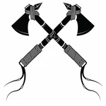 Two axes silhouette