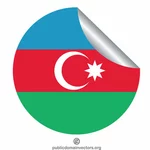 Azerbajdzjan nationella flaggan klister märke
