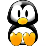 Imagine vectorială color copilul pinguin