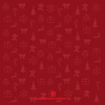 Rød bakgrunn med julemønster