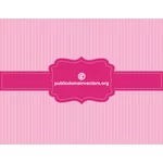 Pink vector background with banner