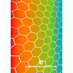 Teste padrão colorido com hexágonos