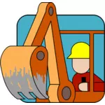 Operator buldoexcavator