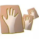 Hands on clay vector image