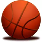 Ballon de basketball avec une image vectorielle d'ombre