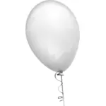 Vector graphics of pale yellow balloon on a decorated string