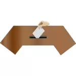 Imagine vectorială de vedere de sus a alegerilor cutie de vot