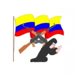 哥伦比亚游击队战士矢量图像