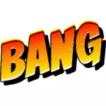 Dessin vectoriel de signe vintage BANG dessinée
