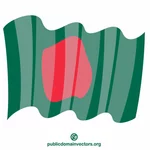 Wapperende vlag van Bangladesh