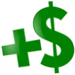 Añadir dinero símbolo Vector