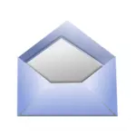 Dessin vectoriel d'enveloppe bleue et blanche