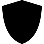 Shield silhouette vector graphics