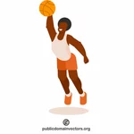 أسود لاعب كرة السلة