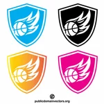 Concetto di logo della squadra di basket