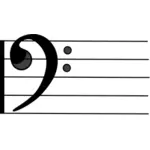 Bass clef vektor gambar