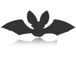 Silhouette vektor image av svart flaggermus