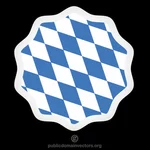 Klistermärke med bayersk flagga