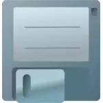 Seni klip vektor icon biru floppy disk
