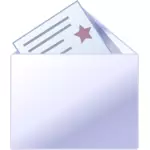 Yeni posta iletisi işareti illüstrasyon vektör
