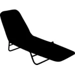 בתמונה וקטורית צללית של כיסא חוף
