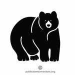 Zwarte beer silhouet vectorafbeeldingen