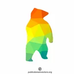 Sylwetka koloru niedźwiedź