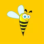 Bee vektor ClipArt-bild
