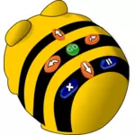 Bee-bot in cartoon style