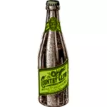 Vector illustration of brown and green beer bottle