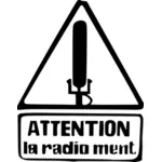 Aufmerksamkeit, la Radio-Ment-Vektor-Bild