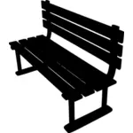Park bench silhouette vector image