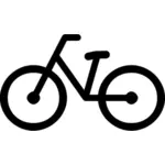 简单的自行车象形图矢量剪贴画