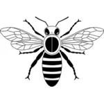 Векторный клип арт пчела знак
