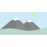 Mountains and sun