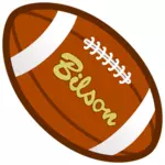 Brown rugby ball vector graphics