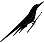 Gambar vektor Silhouette cowbird