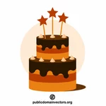 Birthday cake with chocolate