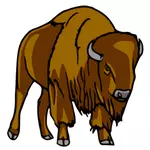绘图的褐色野牛