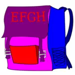 Schoolbag with writing vector image