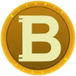 Golden bitcoin mynt