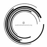 Image vectorielle demi-cercles noirs