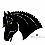 Zwarte paard vectorafbeeldingen