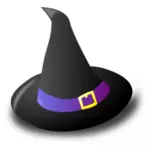 Черная ведьма шляпа векторная графика